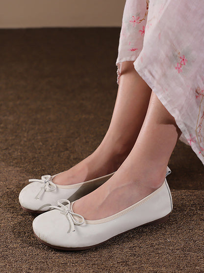 Summer Leather Flower Knurling Flat Shoes Ty1029
