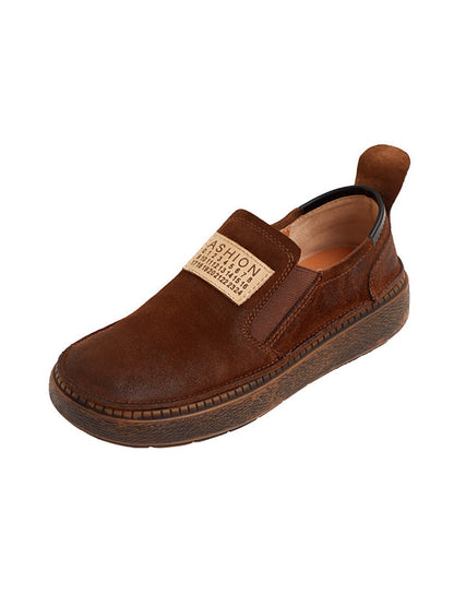 Summer Suded Leather Flat Shoes Zz1039