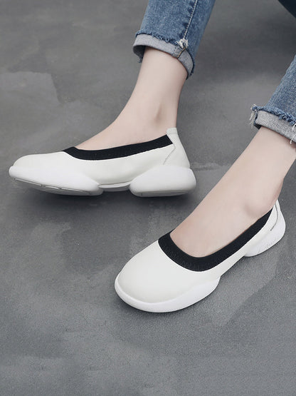 Summer Leather Low-heel Shoes Ui1017
