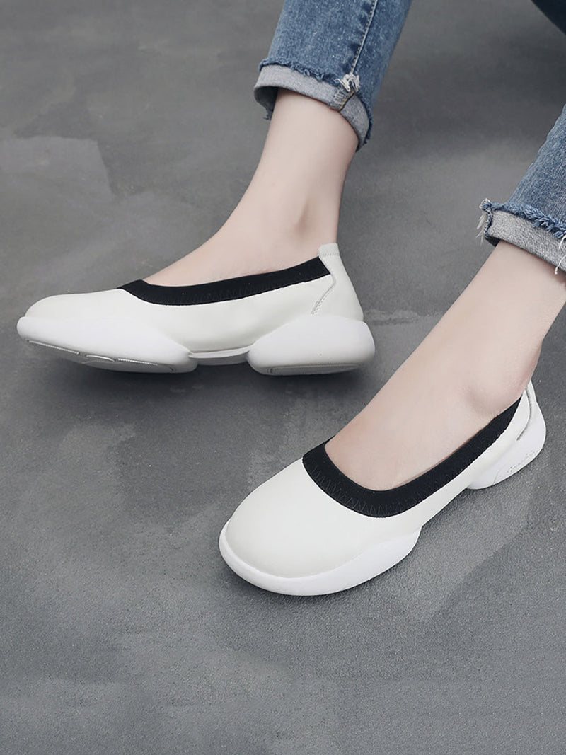 Summer Leather Low-heel Shoes Ui1017