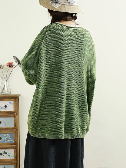 Autumn O-neck Knit Sweater F4211