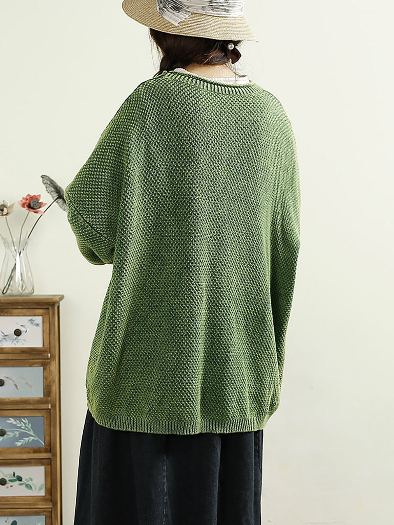 Autumn O-neck Knit Sweater F4211