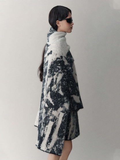 Retro Oversize Wool Cardigan