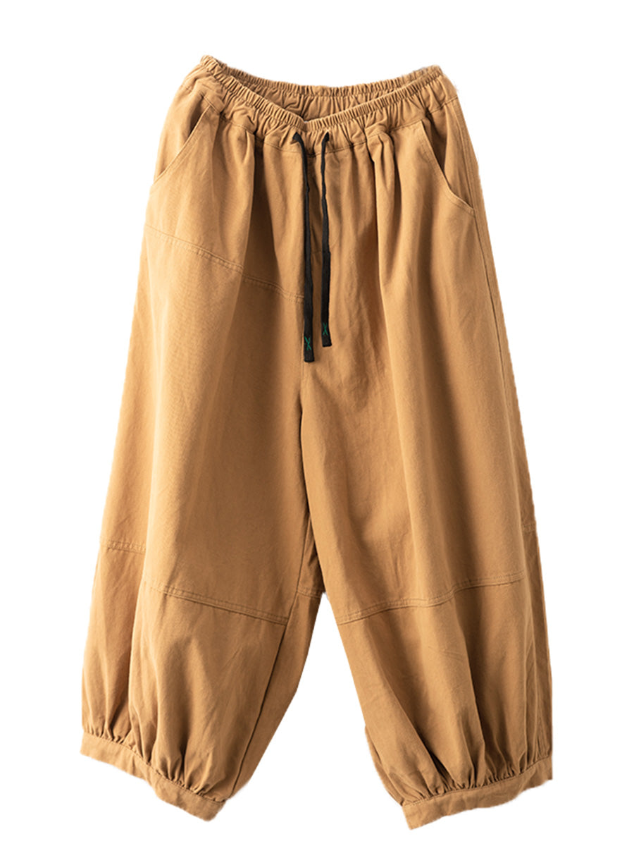 Autumn Spliced Cotton Harem Pants As1022