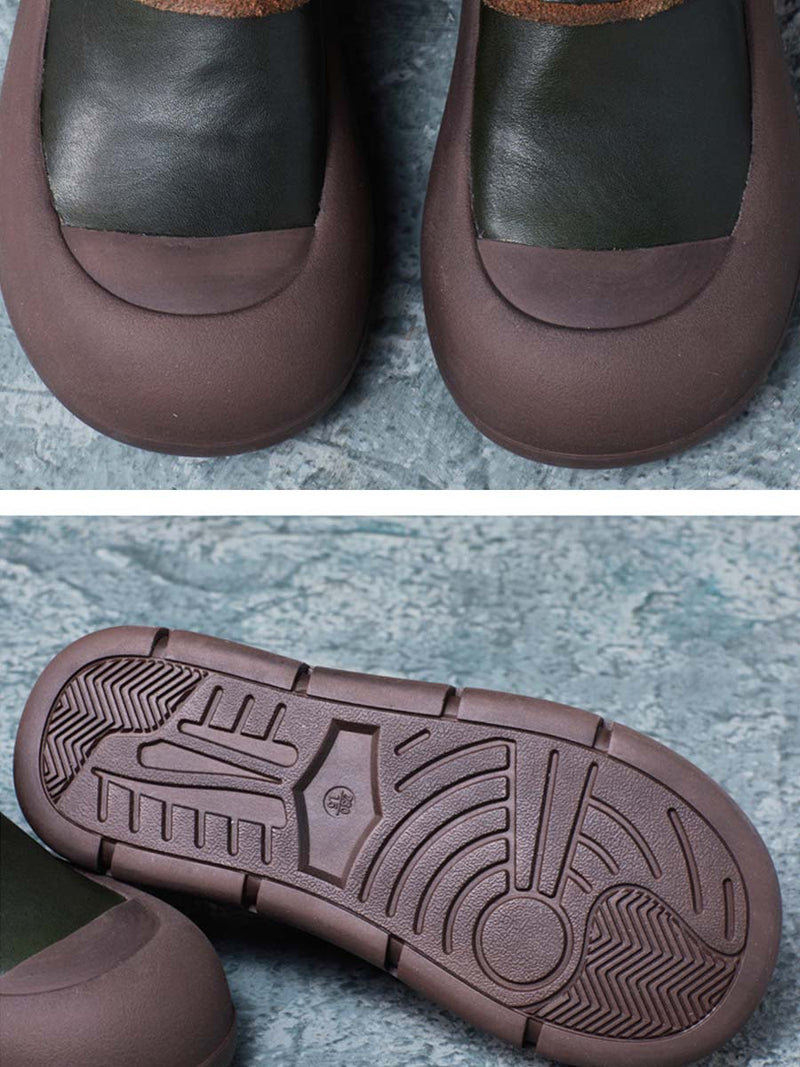 Autumn Stylish Genuine Leather Platform Shoes At1069