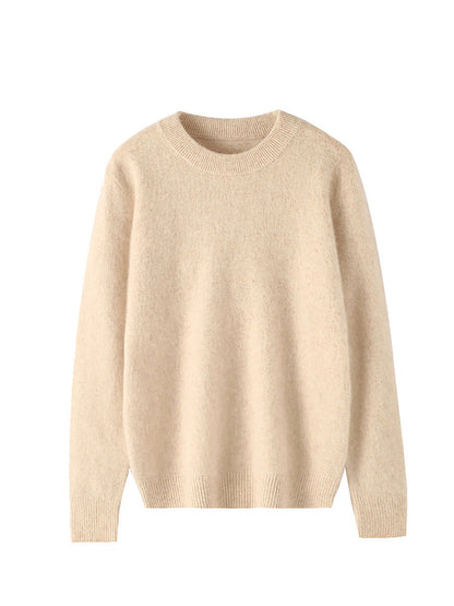 Autumn O-neck Soft 100%wool Sweater Qu030