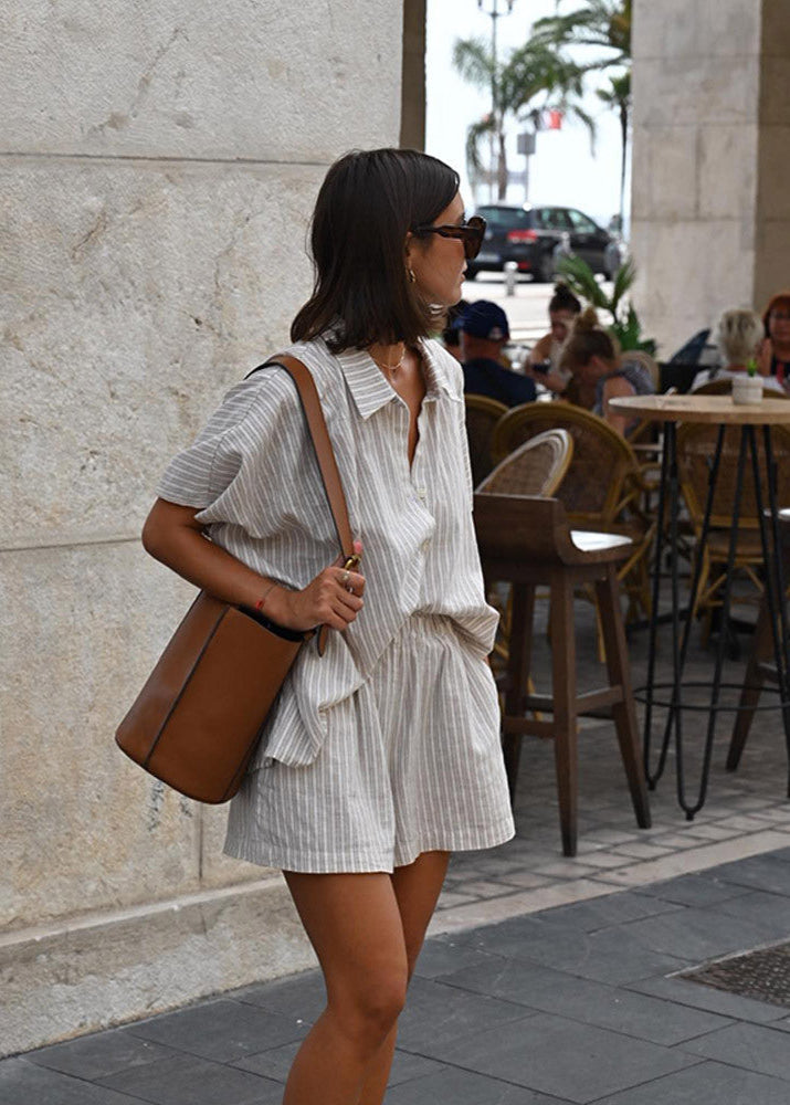 Striped Linen Two-piece Set – Relaxed Summer Staple