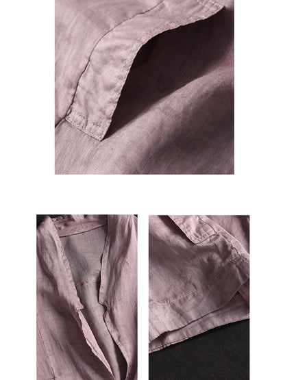Summer Ramie Thin Cardigan Shirt Coat Sc1056