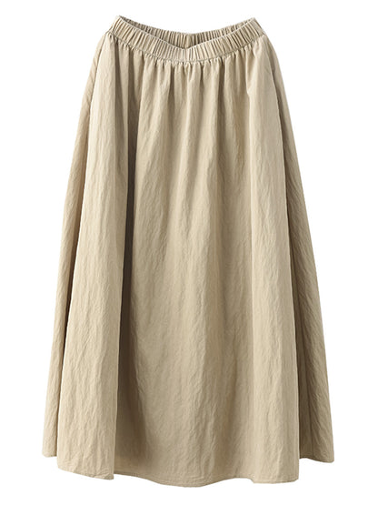 Summer Cotton A-shape Skirt Kl1014