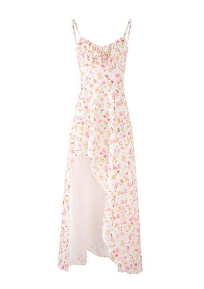 Diagonal Split Hem Maxi Dress