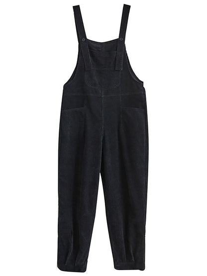Autumn Corduroy Loose Jumpsuits Ah1009