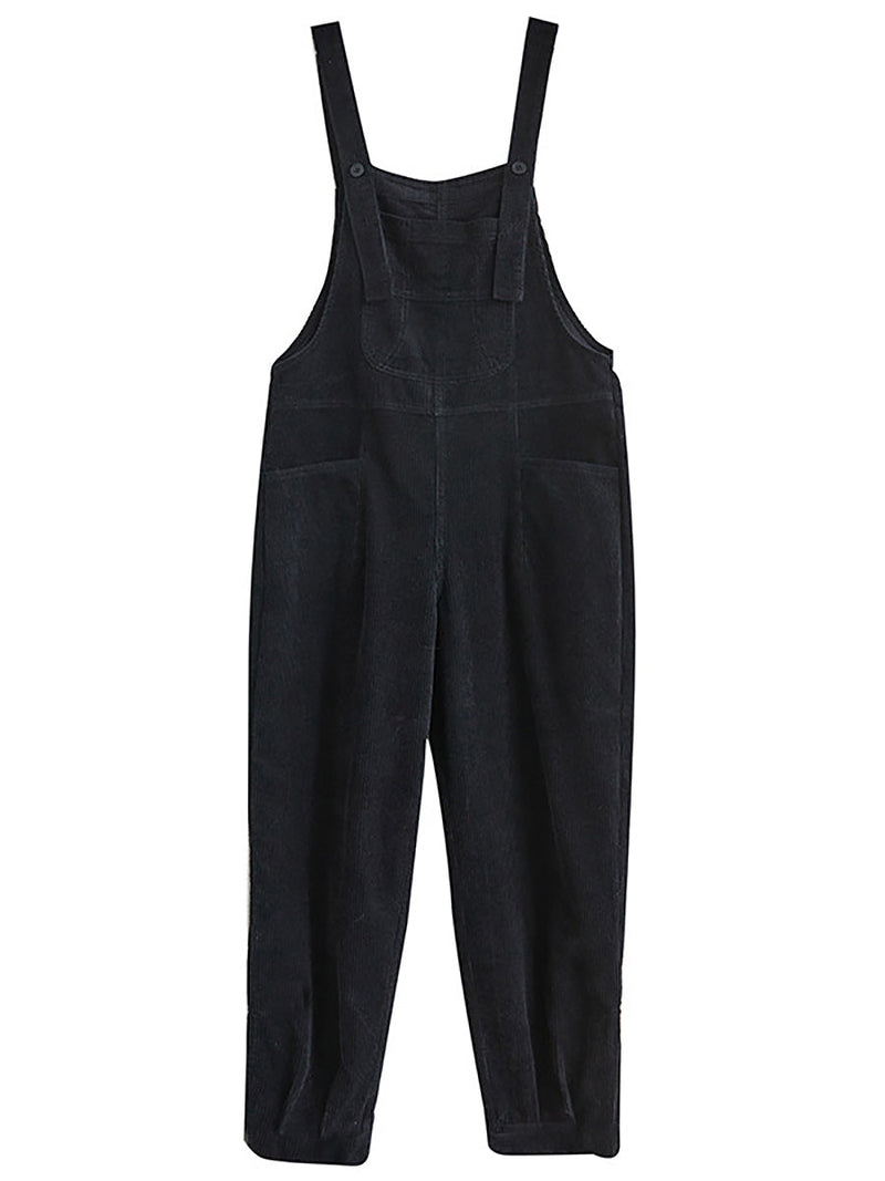 Autumn Corduroy Loose Jumpsuits Ah1009