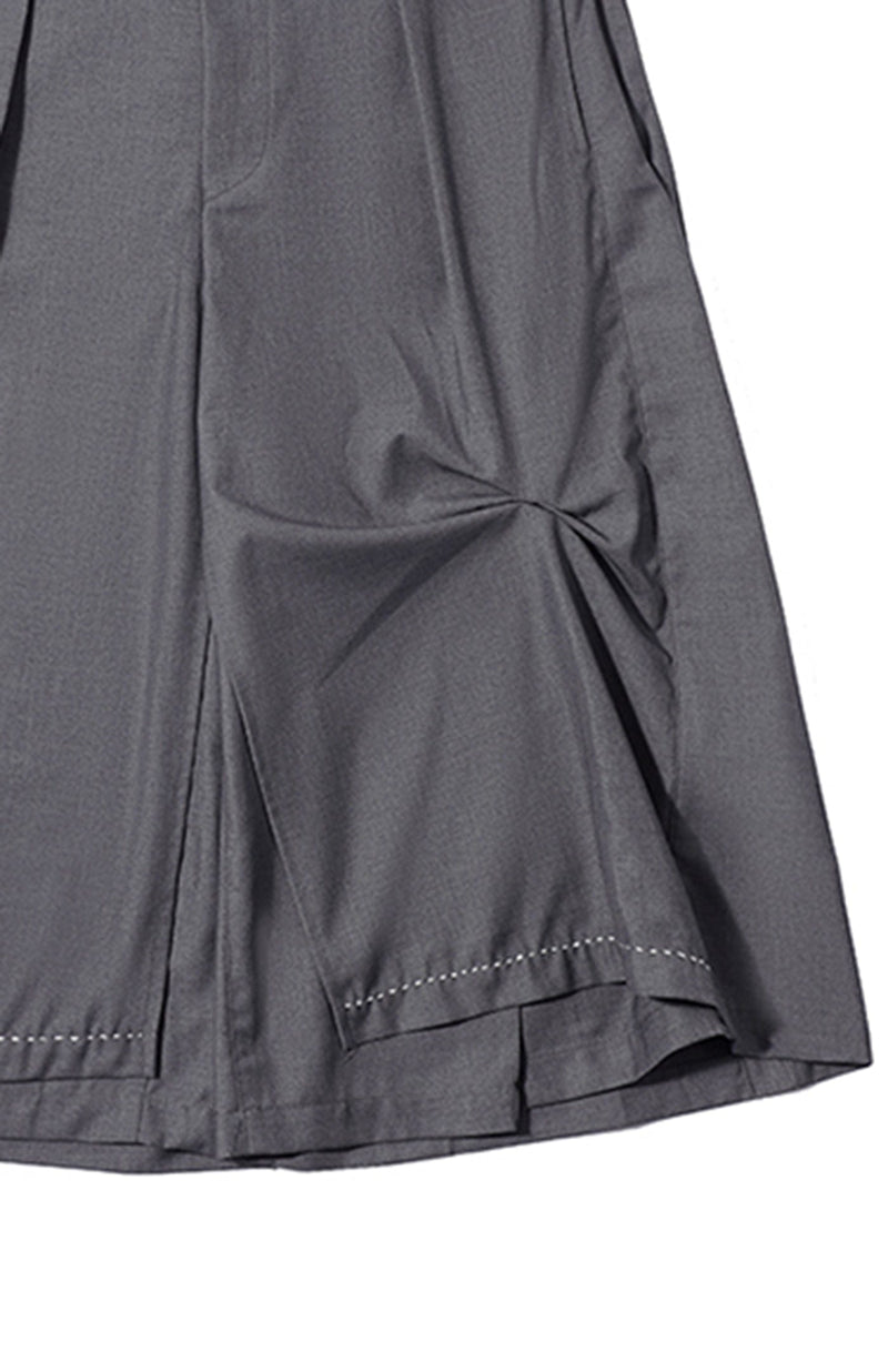 Wide-cut Contrast Shorts