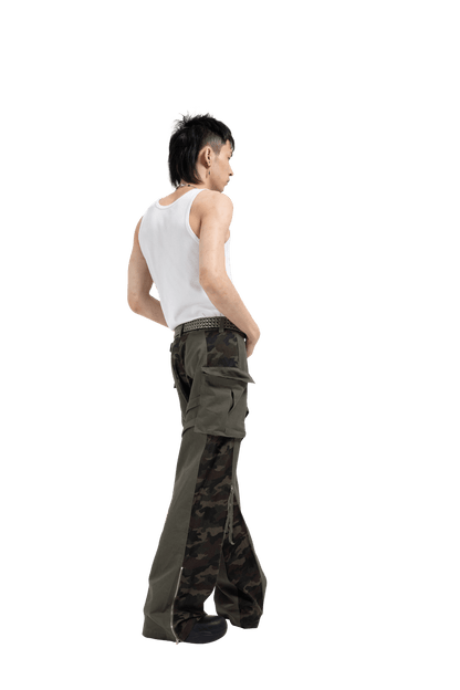 Spliced Tactical Camo Cargo Pants