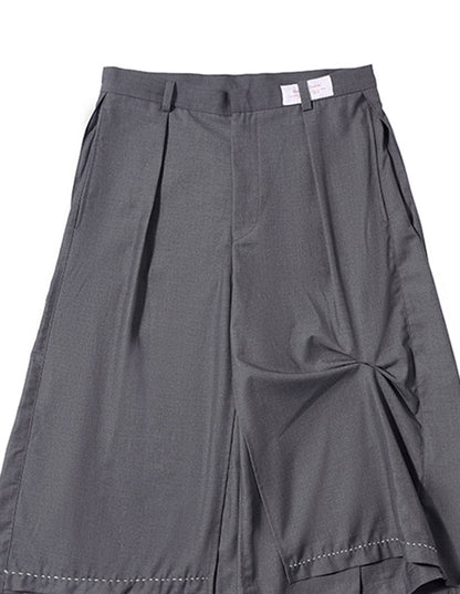 Wide-cut Contrast Shorts