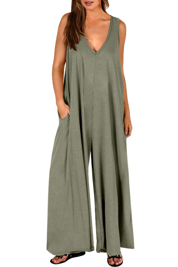 Fresh Pocket Jumpsuit Thin Jumpsuit