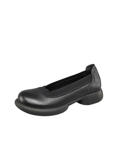 Summer Genuine Leather Low Heel Shoes Fd016