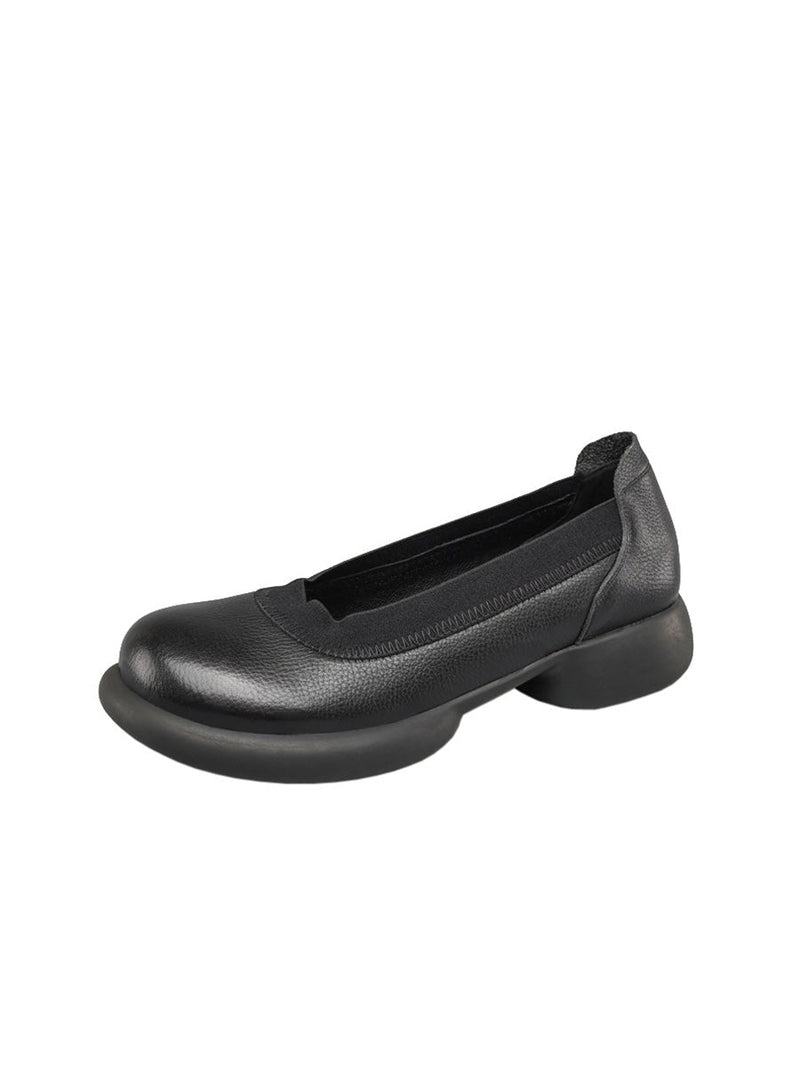 Summer Genuine Leather Low Heel Shoes Fd016