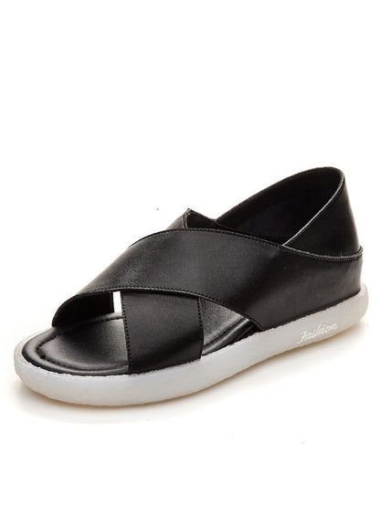 Summer Leather Low Heel Sandals Zz1001