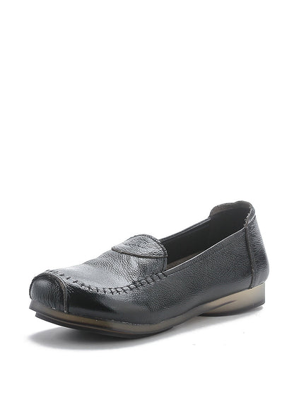 Summer Soft Leather Stitching Flat Shoes Pp1031