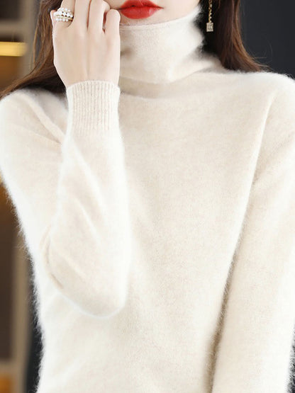 Autumn Turtleneck Wool Soft Warm Knit Sweater Av1029