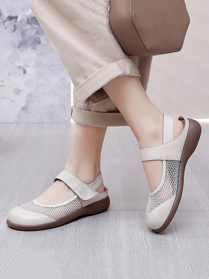 Summer Leather Low Heel Sandals As1057