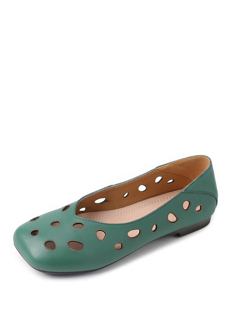 Summer Leather Cotout Soft Shoes Ty1038