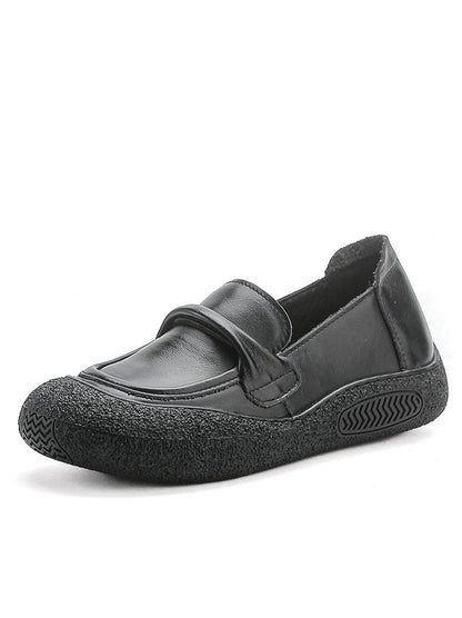 Summer Soft Leather Flat Shoes At1056