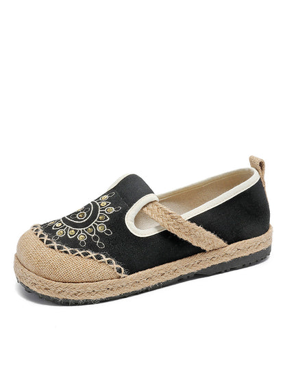 Summer Moon Embroidery Cloth Shoes We1037