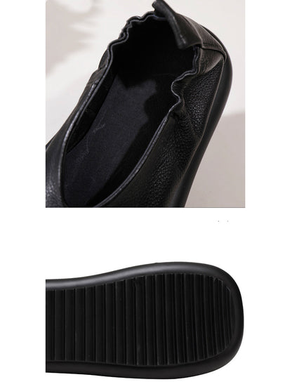Summer Genuine Leather Flat Shoes Qw1042