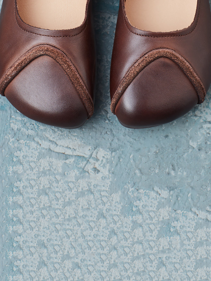 Summer Leather Spliced Soft Shoes Zz1038