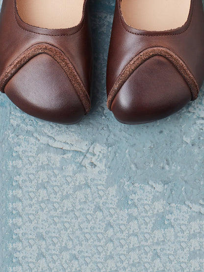 Summer Leather Spliced Soft Shoes Zz1038