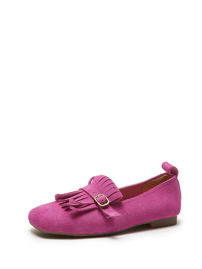 Summer Suede Leather Tassel Shoes Io1028