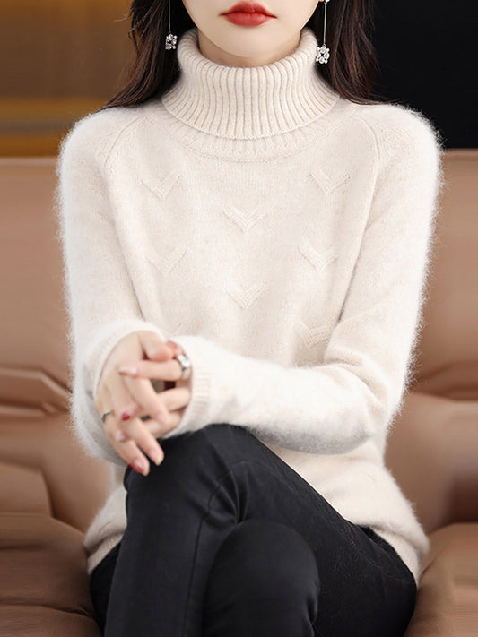 Autumn Turtleneck Wool Warm Knit Sweater Ax1032