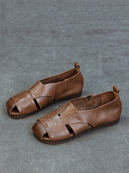 Flat Genuine Leather Sandals