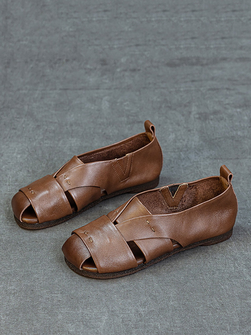 Flat Genuine Leather Sandals