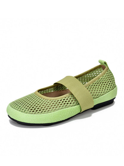 Low Heel Leather Summer Mesh Shoes