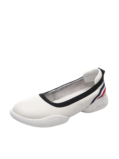 Summer Leather Soft Spliced Flat Shoes Ui1018