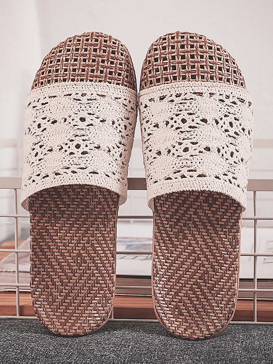 Summer Rattan Weaving Indoor Slippers Bn1024