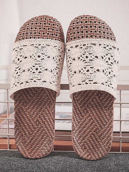 Summer Rattan Weaving Indoor Slippers Bn1024