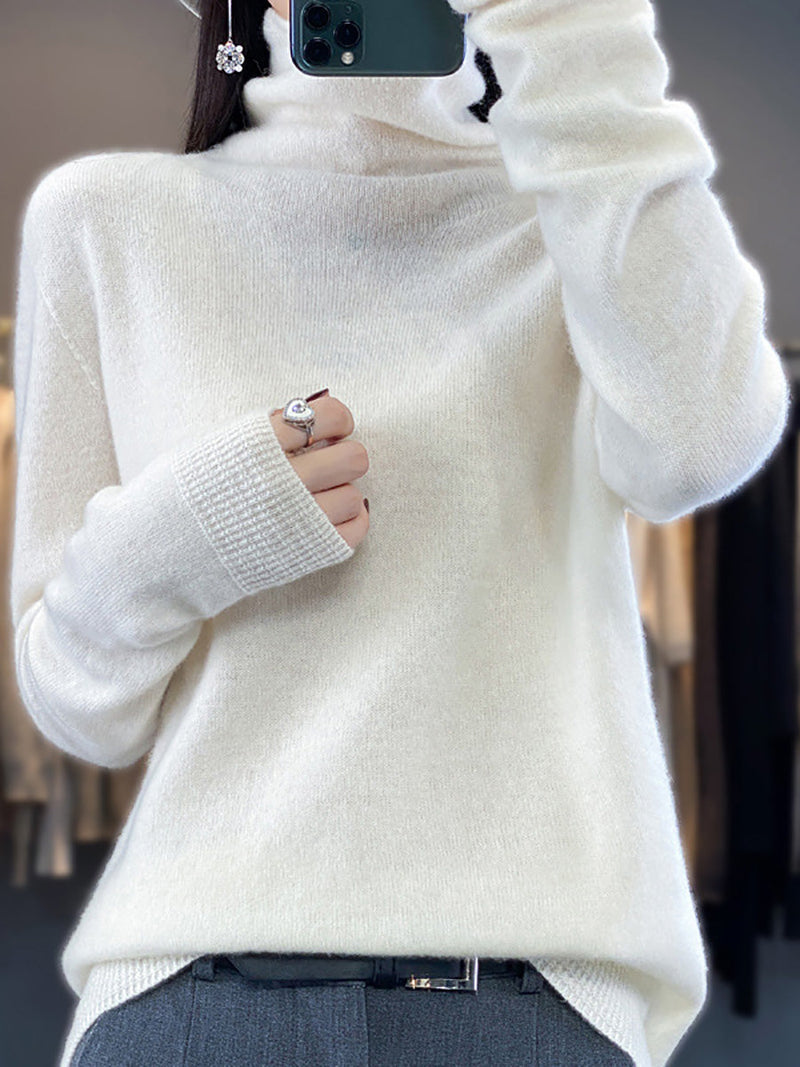 Autumn Turtleneck 100%wool Soft Sweater Ba1037