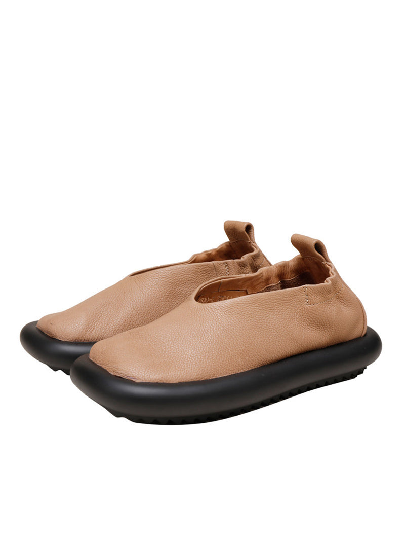 Summer Genuine Leather Flat Shoes Qw1042