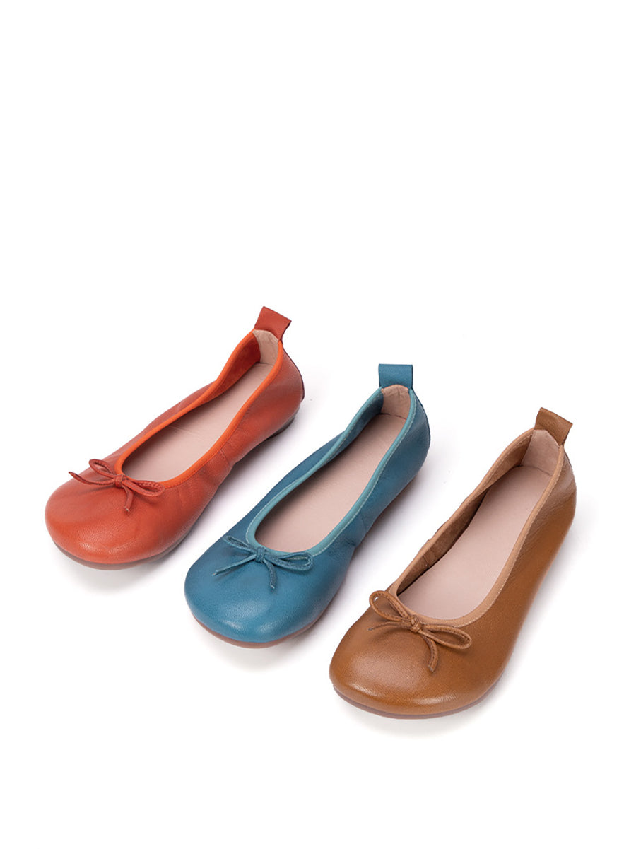 Summer Leather Bowknot Shoes Fg1002
