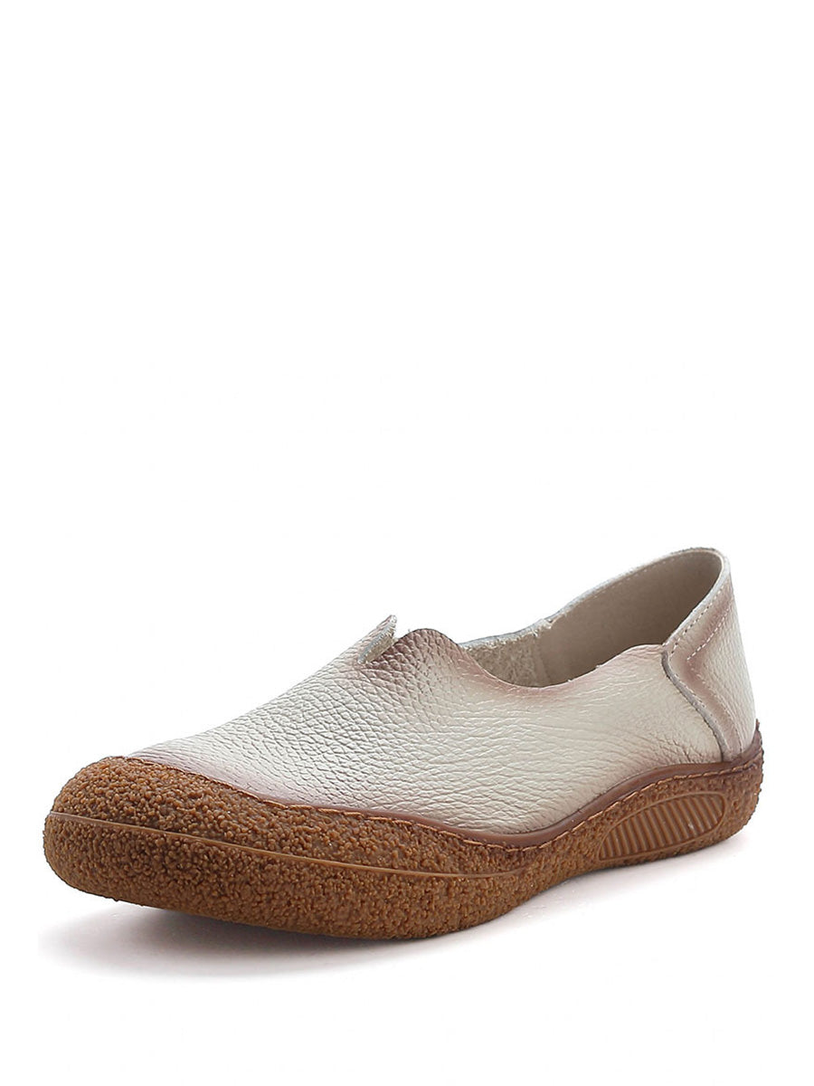 Summer Soft Genuine Leather Flat Shoes Cx042