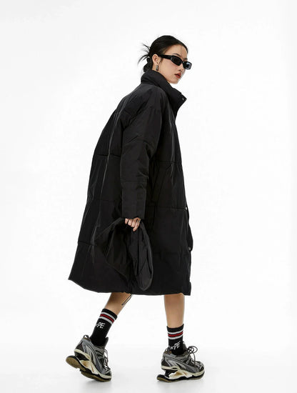 Oversized Puffer Winter Coat With Scarf