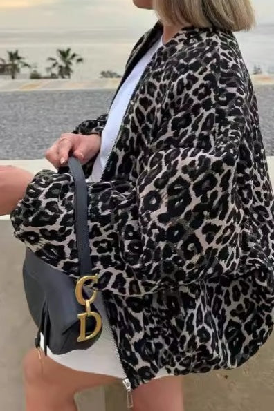 Animal Print Cotton Coat