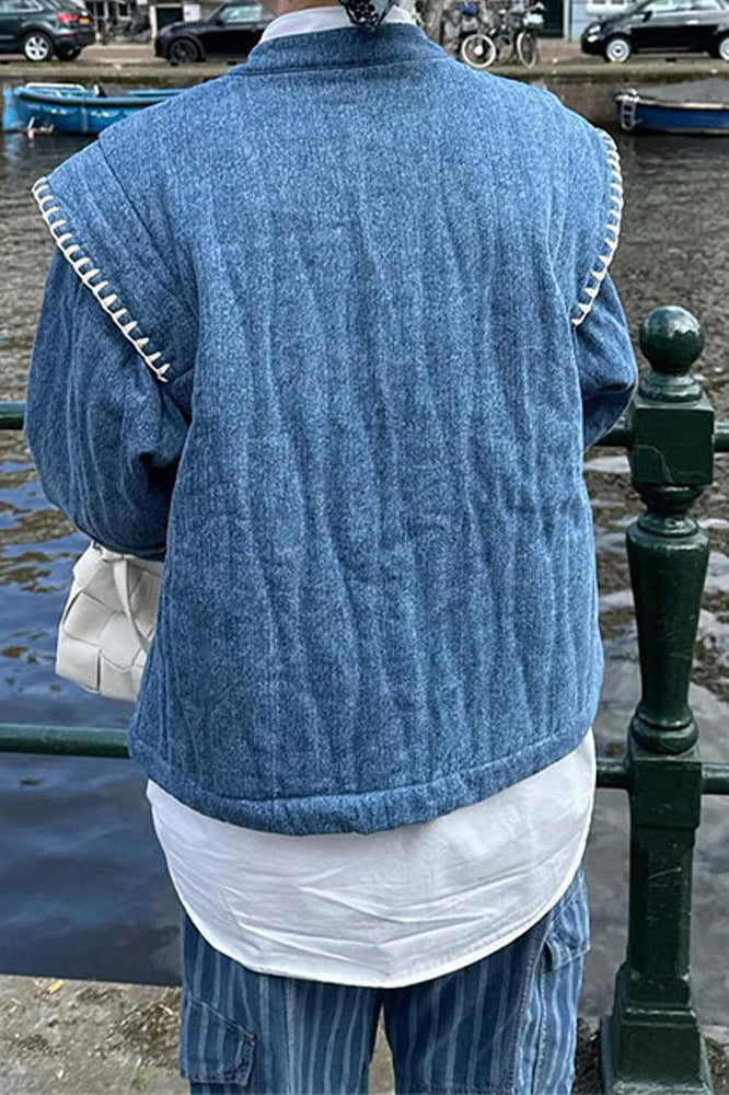 Blue Cotton Coat