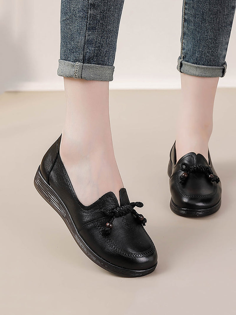 Autumn Genuine Leather Platform Shoes At1037