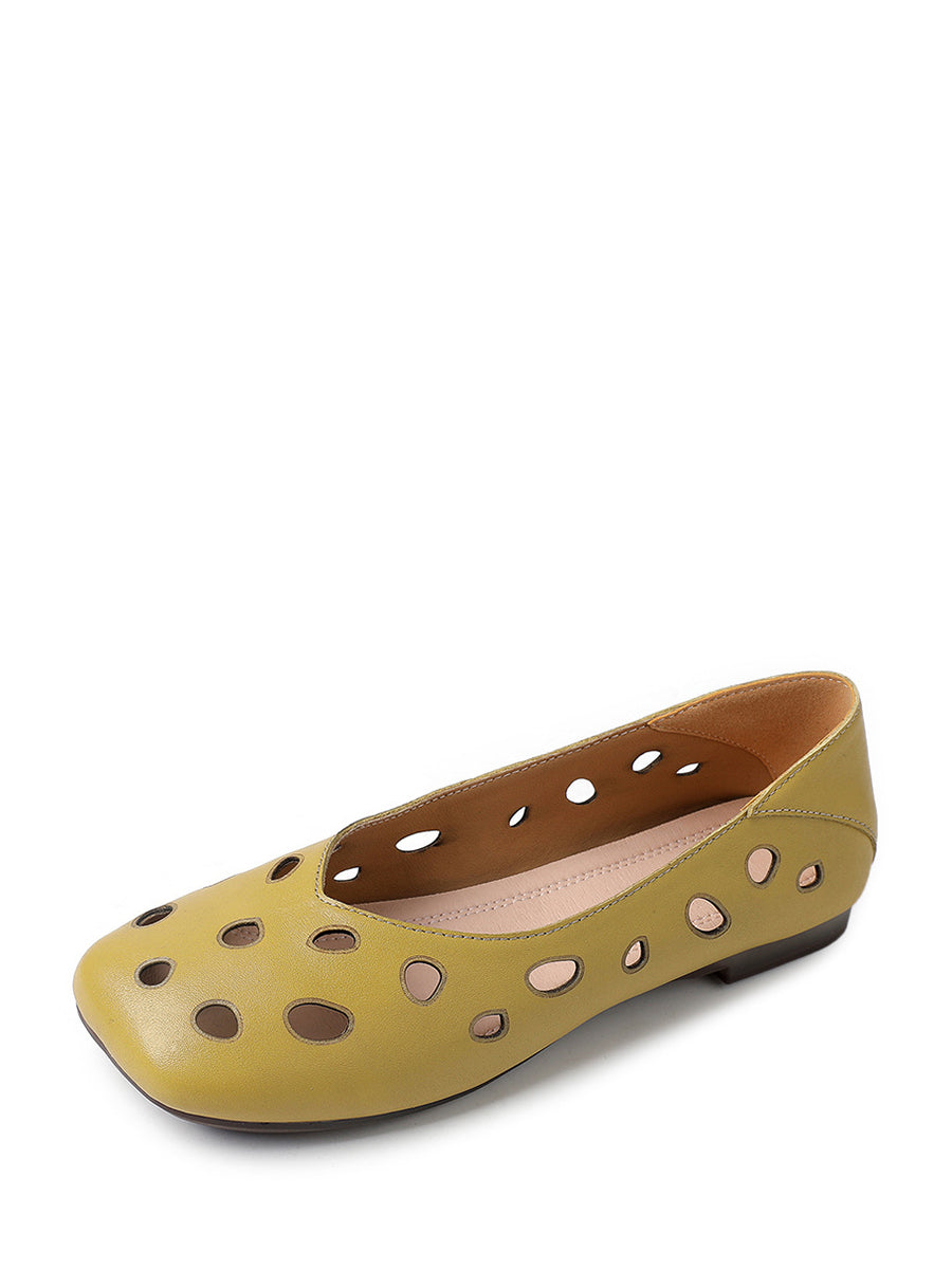 Summer Leather Cotout Soft Shoes Ty1038