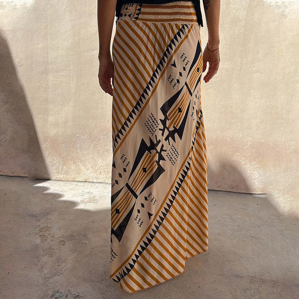 Printed Holiday Loose Skirt